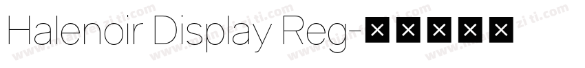 Halenoir Display Reg字体转换